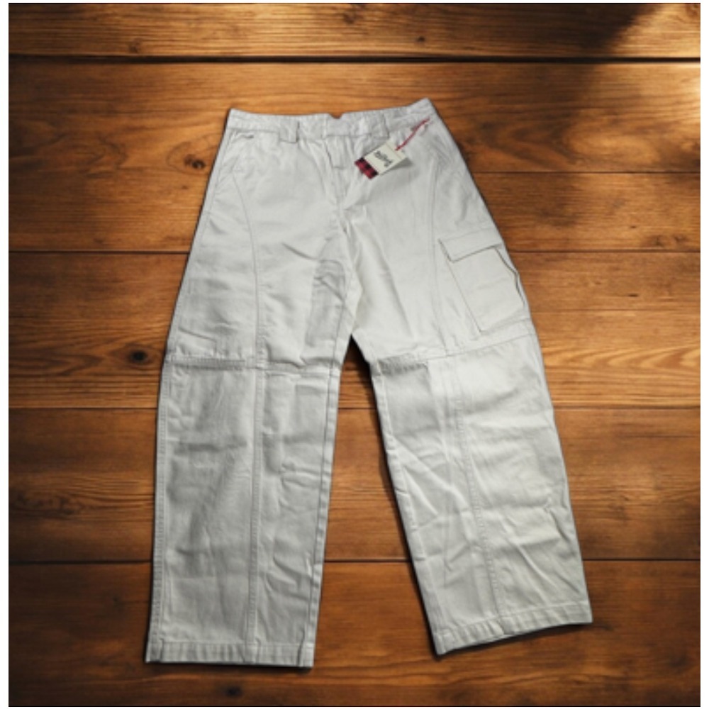 NWT Woolrich x Target Cargo Pants Wide Leg Utility Gorpcore Women Cream 14